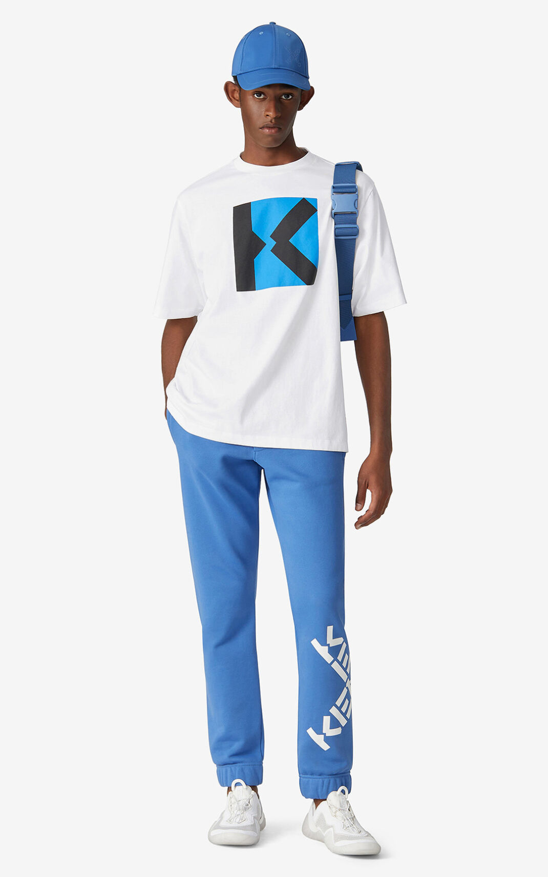 Kenzo Sport Big X スウェットパンツ メンズ 青 - YHBXFZ879